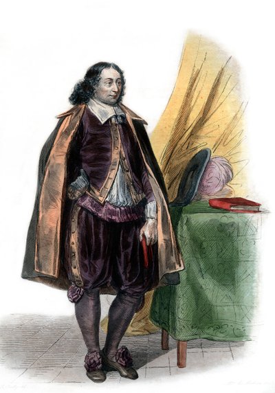 Retrato de Blaise Pascal (1623-1662), matemático e escritor francês. de French School