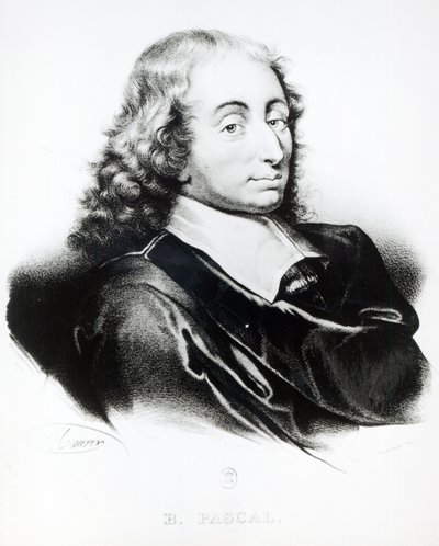 Retrato de Blaise Pascal (1623-1662) gravado por Francois Seraphin Delpech (1778-1825) de French School