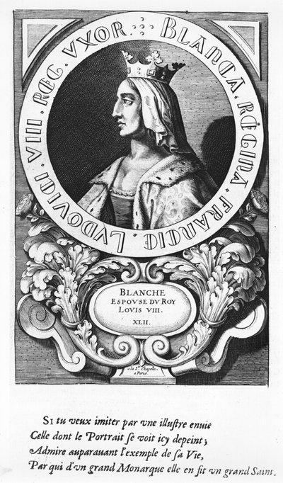 Retrato de Blanche de Castela (1185-1252), 1643 de French School