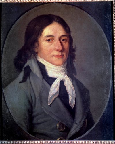 Retrato de Camille Desmoulins (1760-1794), político durante a Revolução Francesa Pintura da Escola Francesa. Século XVIII. de French School