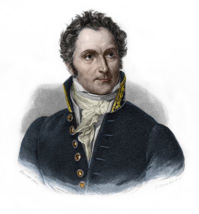 Retrato de Casimir Perier (1777-1832), estadista francês. in "LIBRE DES PERÉNERS" de Louis de Cormenin Timon. 1842. Coleção privada. de French School
