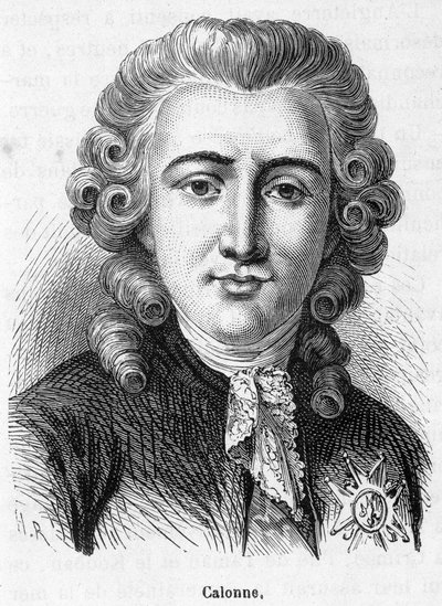 Retrato de Charles Alexandre de Calonne (1734-1802) - em "Histoire de France" de Henri Martin de French School