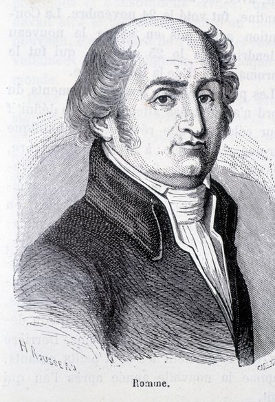Retrato de Charles Gilbert Romme, político francês (1750-1795) - em "L