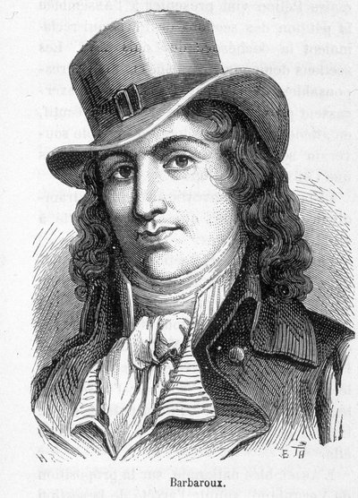 Retrato de Charles Jean Marie Barbaroux (1767 - 1794), um político francês que liderou os federados de Marselha quando as Tuileries foram tomadas em 1792. de French School