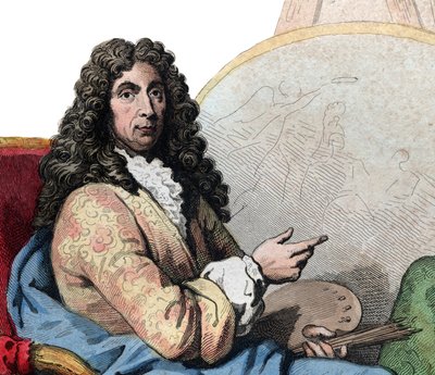 Retrato de Charles Lebrun (Le Brun) (1619-1690), pintor francês e teórico da arte. de French School