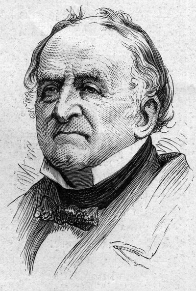 Retrato de Charles de Viel Castel (Viel-Castel) (1800-1887), diplomata e académico francês. Gravura em "Le Monde Illustré" n°883 de 14 de Março de 1874. de French School