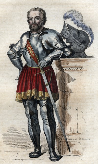 Retrato de Chevalier de Bayard (1475-1524), soldado francês. de French School