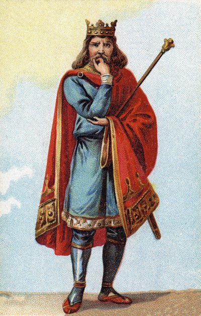 Retrato de Childeric II, Rei dos Francos de 670 a 673. de French School
