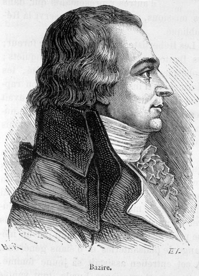 Retrato de Claude Basire ou Bazire (1764-1794), política francesa - em "L