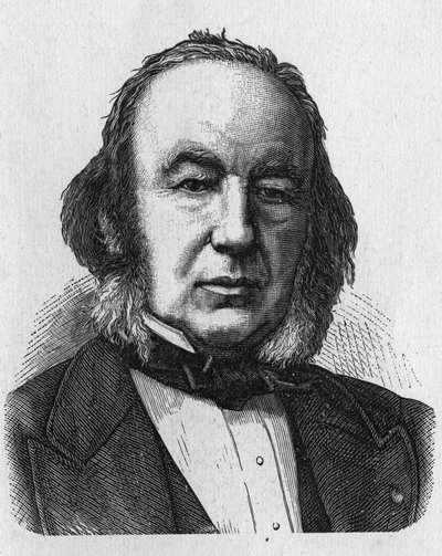 Retrato de Claude Bernard (1813 - 1878), fisiologista francês - em “Album de la Science; cientistas ilustres; Grandes descobertas ”” 1896. de French School