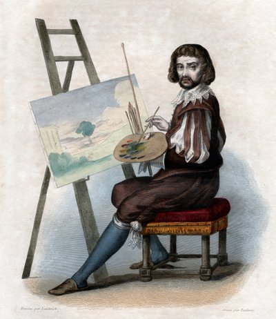 Retrato de Claude Gellee chamado Le Lorrain (1600-1682), pintor francês. de French School