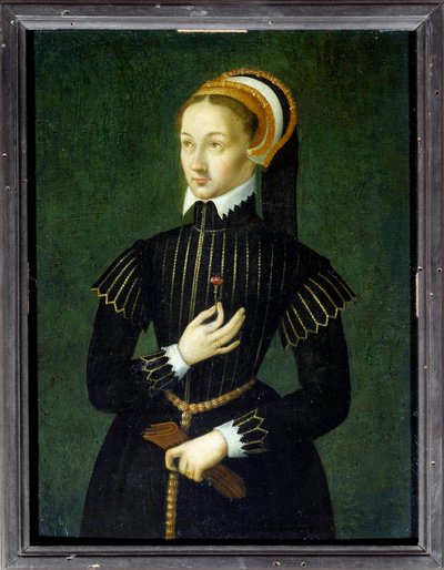 Retrato de Claude de France (1499-1524) Rainha de França e esposa de François I Anonymous pintura do século 16. Sol 0,28x0,21 m Chantilly, musee Conde de French School