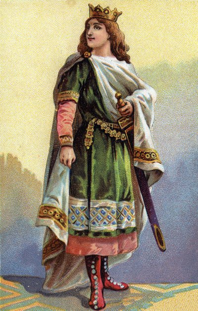 Retrato de Clotaire (Clothaire) III, Rei dos Francos (652-673). de French School