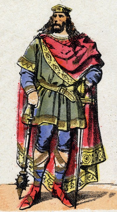 Retrato de Clóvis I (v. 466 - 511), Rei dos Francos. de French School