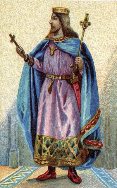 Retrato de Clóvis, Rei dos Francos de 481 a 511. de French School