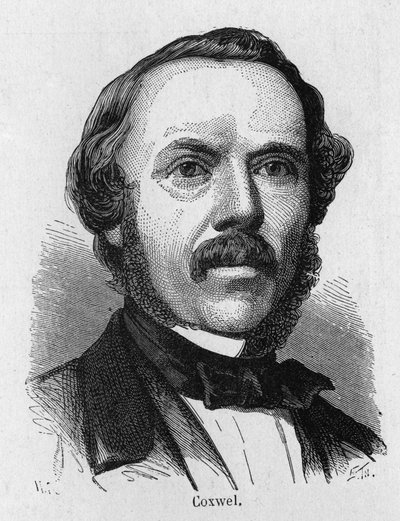 Retrato de Coxwel, aeronáutico britânico - in “” Album of Science; cientistas ilustres; Grandes descobertas ”” ”1896. de French School