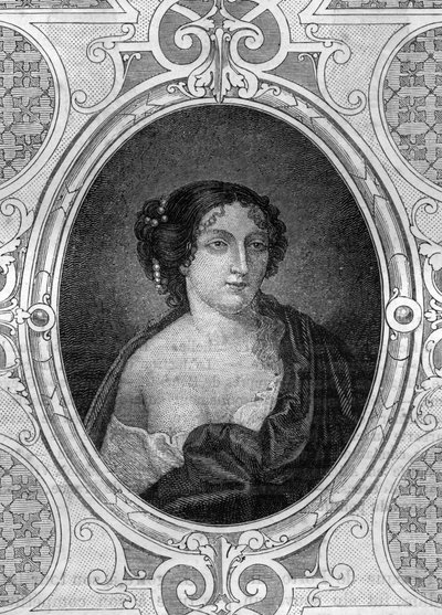 Retrato de Cunegonde (975-1039), Imperador do Ocidente. Gravura em "Histoire des Papes-Rois-Queen and Empereurs a travessa les centuries", de Maurice Lachatre de French School