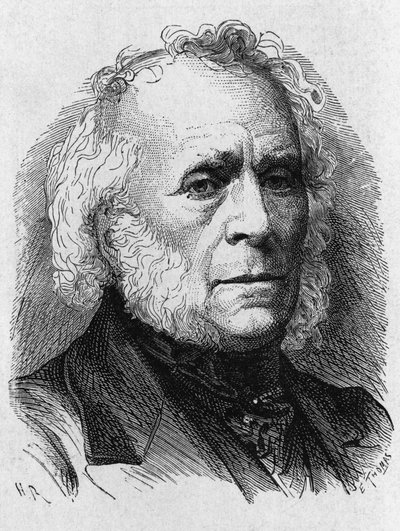 Retrato de David Brewster (1781 - 1868) - em "Album of Science; Illustrous Scholars; Great Discoveries" 1896. de French School