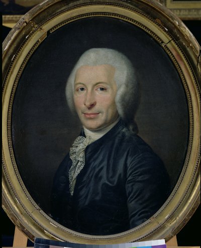Retrato do Doutor Joseph-Ignace Guillotin (1738-1814) (óleo sobre tela) de French School