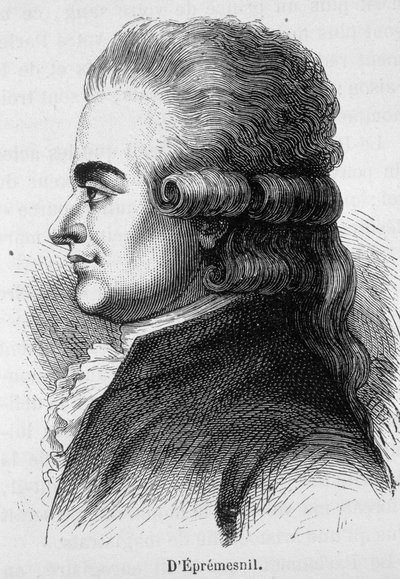 Retrato de Eprémesnil, magistrado e político francês (1746 - 1794) - em "L