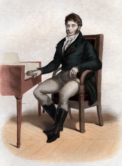 Retrato de Etienne Nicolas Mehul (1763-1817), compositor francês. de French School