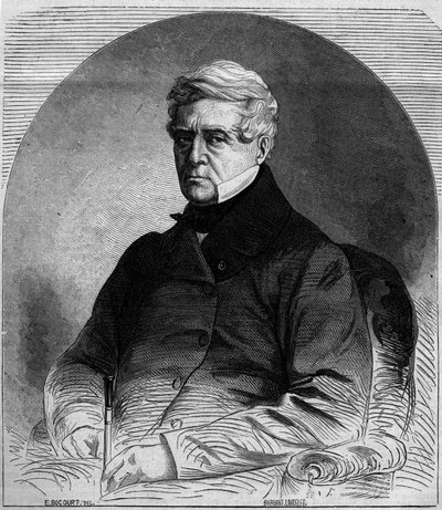 Retrato de Etienne Pasquier (1767-1862), político francês. Gravura em "Le Monde Illustré" n¡275 de 19 de Julho de 1862. de French School