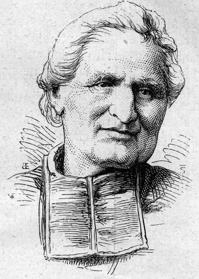 Retrato de Felix Dupanloup (1802-1878), eclesiástico e acadêmico francês. Gravura em "Le Monde Illustré" n°883 de 14 de Março de 1874. de French School