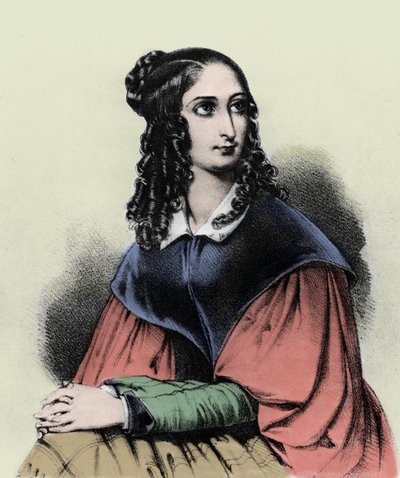 Retrato de Flora Tristan, avó de Gauguin, 1839 de French School