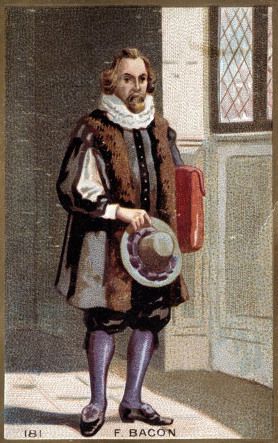 Retrato de Francis Bacon (1561-1626), estadista e filósofo inglês. de French School