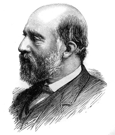 Retrato de François Ferdinand Philippe, Príncipe de Joinville (1818-1900). Gravura em "Le Monde Illustré", 26 de Junho de 1886. de French School