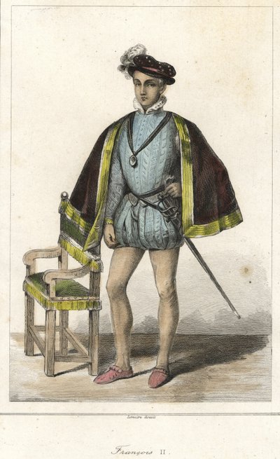 Retrato de François II (1544 - 1560), Rei de França. de French School