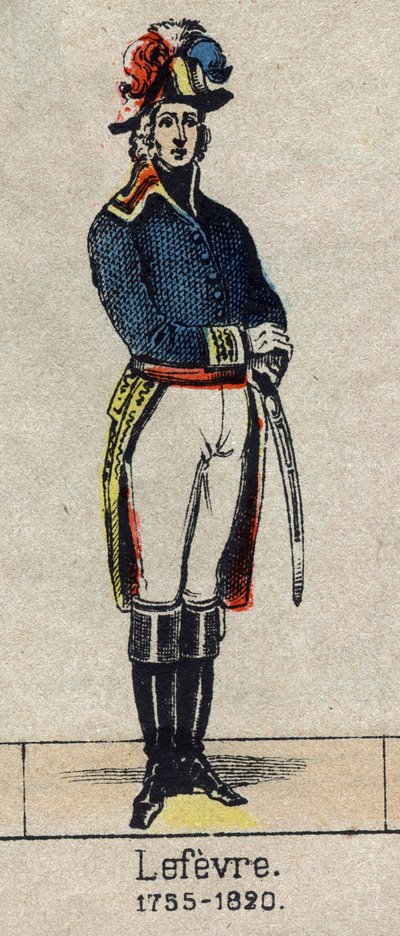 Retrato de François Joseph Lefebvre (1755-1820) Duque de Dantzig e do Império, Par da França, então Barão e Par da França Marechal do Império. Imagem de Epinal do final do século XIX. de French School