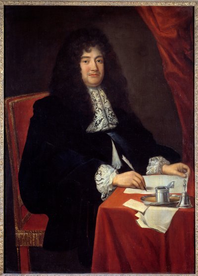 Retrato de François Michel Le Tellier, Marquês de Louvois (1639 - 1691), político francês. Pintura anónima do século XVII. Museu de Versalhes. de French School