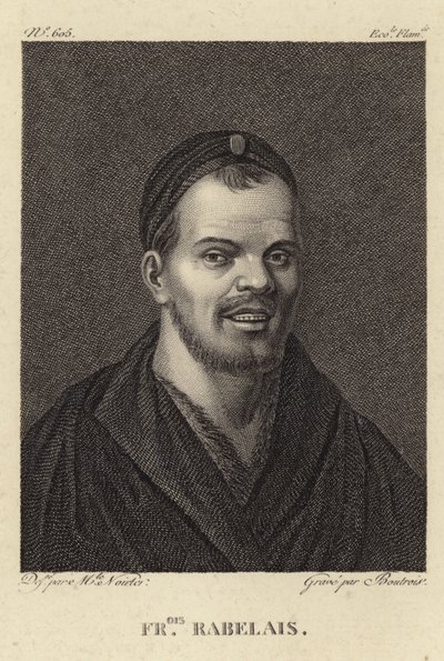 Retrato de Francois Rabelais de French School