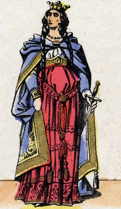Retrato de Fredegonde, Rainha de Neústria (545-597). de French School