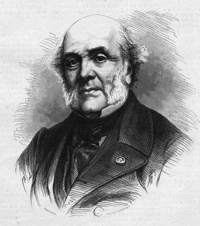 Retrato de Frederic Auguste Demetz (1796-1873), advogado francês, fundador da colônia agrícola e penitenciária de Mettray, com o objetivo de reabilitar jovens delinqüentes. Gravura em "Le Monde Illustré" n°866 de 15 de Novembro de French School