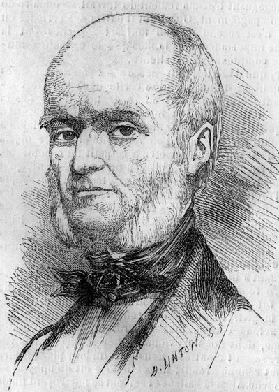 Retrato de Frederic Millet (1796-1859), miniaturista francês. Gravura em "Le Monde Illustré" n°133 de 29 de outubro de French School