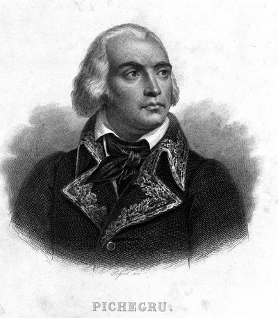 Retrato do General Charles Pichegru (1761 - 1804) - em "Revolution francaise" de Thiers. Século XIX de French School