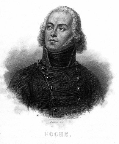 Retrato do General Lazare Louis Hoche (1768 - 1797) - em "Revolution francaise" de Thiers. Século XIX de French School