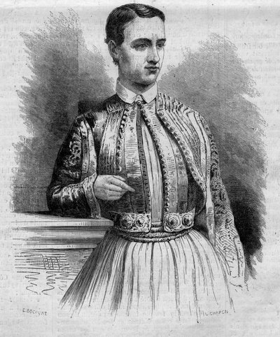 Retrato de Jorge I (Georges da Dinamarca) (1845-1913), Rei da Grécia. Gravura em "Le Monde Illustré" n°340 de 17 de outubro de French School