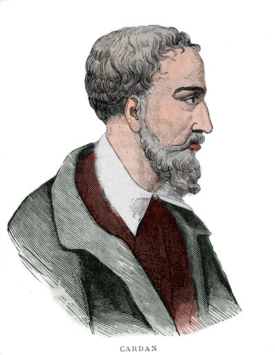 Retrato de Gerolamo Cardano (Girolamo Cardano, Hieronymus Cardanus ou Jerome Cardan) de French School