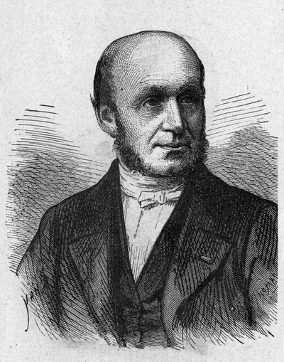 Retrato de Guillaume Benjamin Duchenne de Boulogne (1806 - 1875), médico francês - no "Album de la Science; cientistas ilustres; Grandes descobertas" 1896. de French School