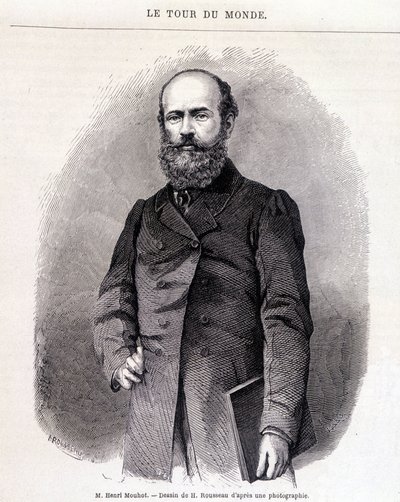 Retrato de Henri Mouhot - em "Tour du Monde", 2º sem. 1863 de French School