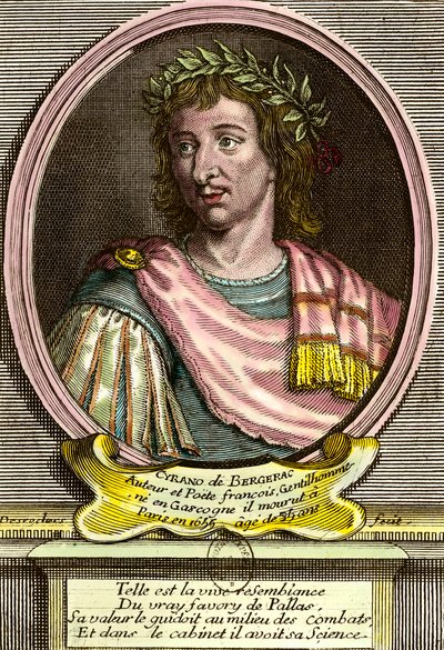 Retrato de Hercules Savinien de Cyrano de Bergerac (1619 - 1655) escritor francês. de French School