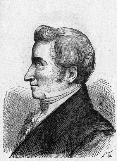 Retrato de J. M. Delpech - em "Album of Science; Ilustres estudiosos; Grandes descobertas" 1896. de French School