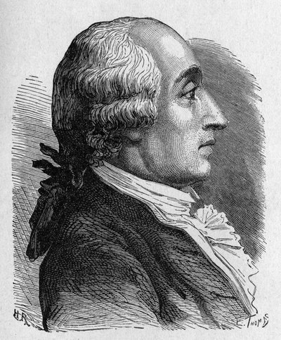 Retrato de Jacques Alexandre César Charles (1746 - 1823), físico francês - em "Album of Science; cientistas ilustres; Grandes descobertas" 1896. de French School