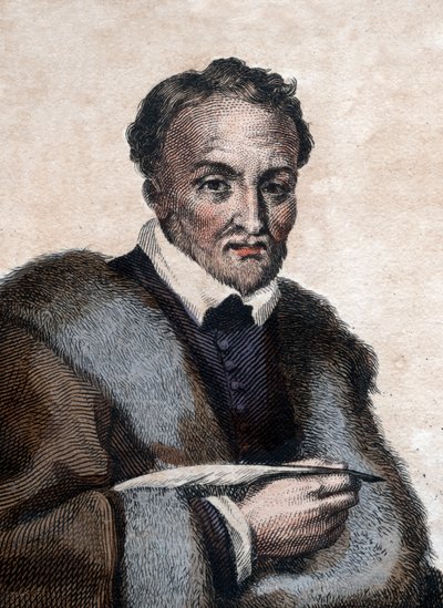 Retrato de Jacques Amyot (1513-1593), bispo francês, escritor e tradutor. de French School