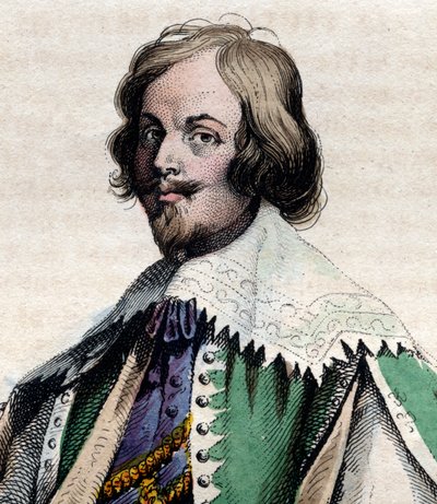 Retrato de Jacques Callot (1592-1635), gravador francês e desenhista. de French School