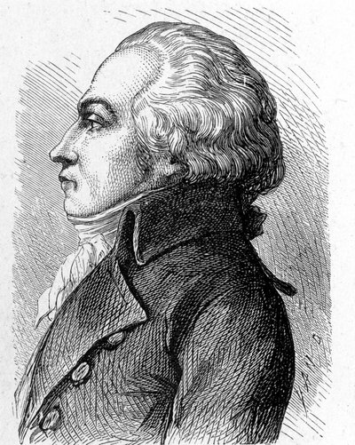 Retrato de Jacques Constantin Perier (1742 - 1818) - em "Álbum de Ciências; ilustres estudiosos; Grandes Descobertas" 1896. de French School