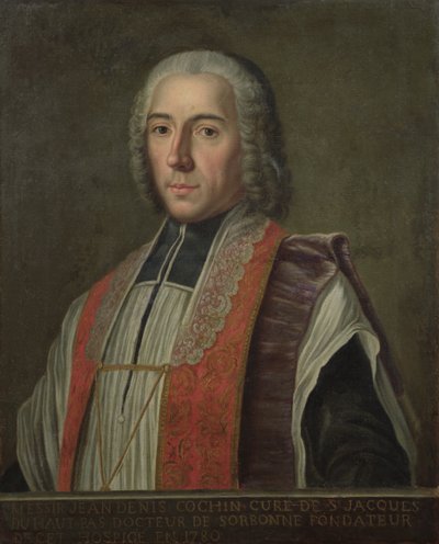Retrato de Jacques Denis Cochin (1726-83) Fundador do Hopital Saint-Jacques de French School